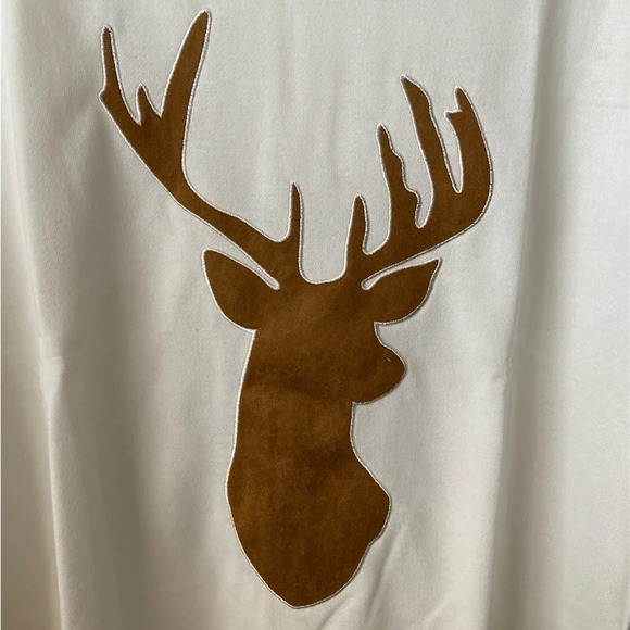 Large Loose Fit Ivory Color Long Sleeves Top/ Sweater BNWT - Picture 3 of 5